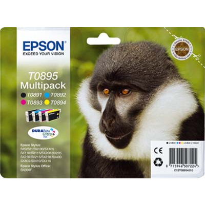 T0895 Pack C M Y BK (Monkey)