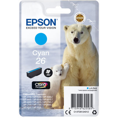 T2612 Cyan Ink Cartridge (Polar Bear)