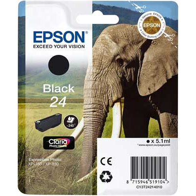 T2421 Black Ink Cartridge (Elephant)