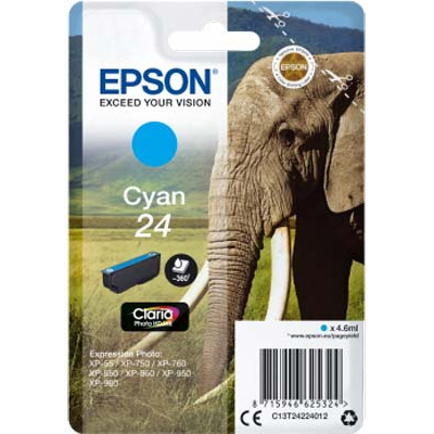 T2422 Cyan Ink Cartridge (Elephant)