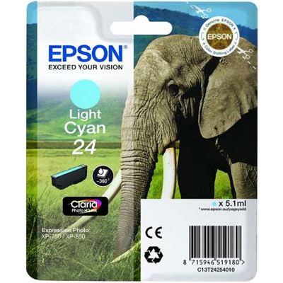T2425 Light Cyan Ink Cartridge (Elephant)