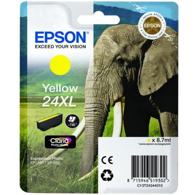 T2434 Yellow XL Ink Cartridge (Elephant)