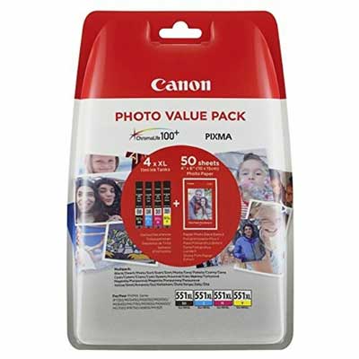 CLI-581 XL BK/C/M/Y Photo Value Pack