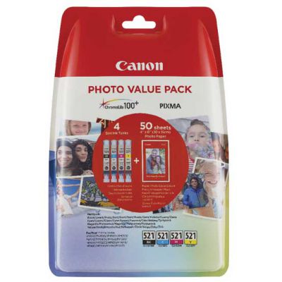 CLI-521 Photo Value Pack BK C M Y