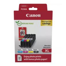 CLI-551 XL Photo Value Pack BK C M Y