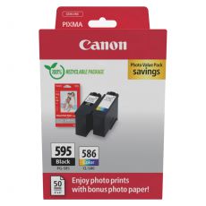 PG595 CL586 Black and Colour Photo Value Pack