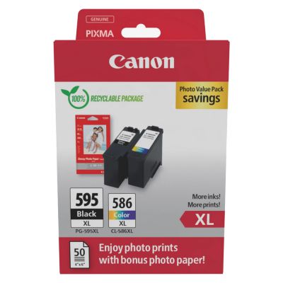 PG595XL CL586XL Black and Colour Photo Value Pack